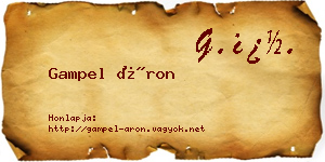 Gampel Áron névjegykártya